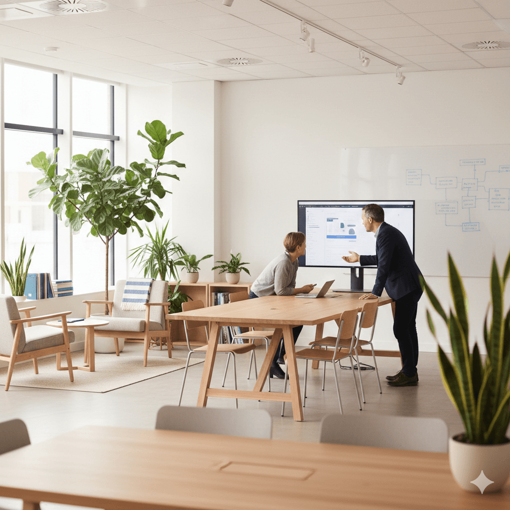 Modern technology office environment